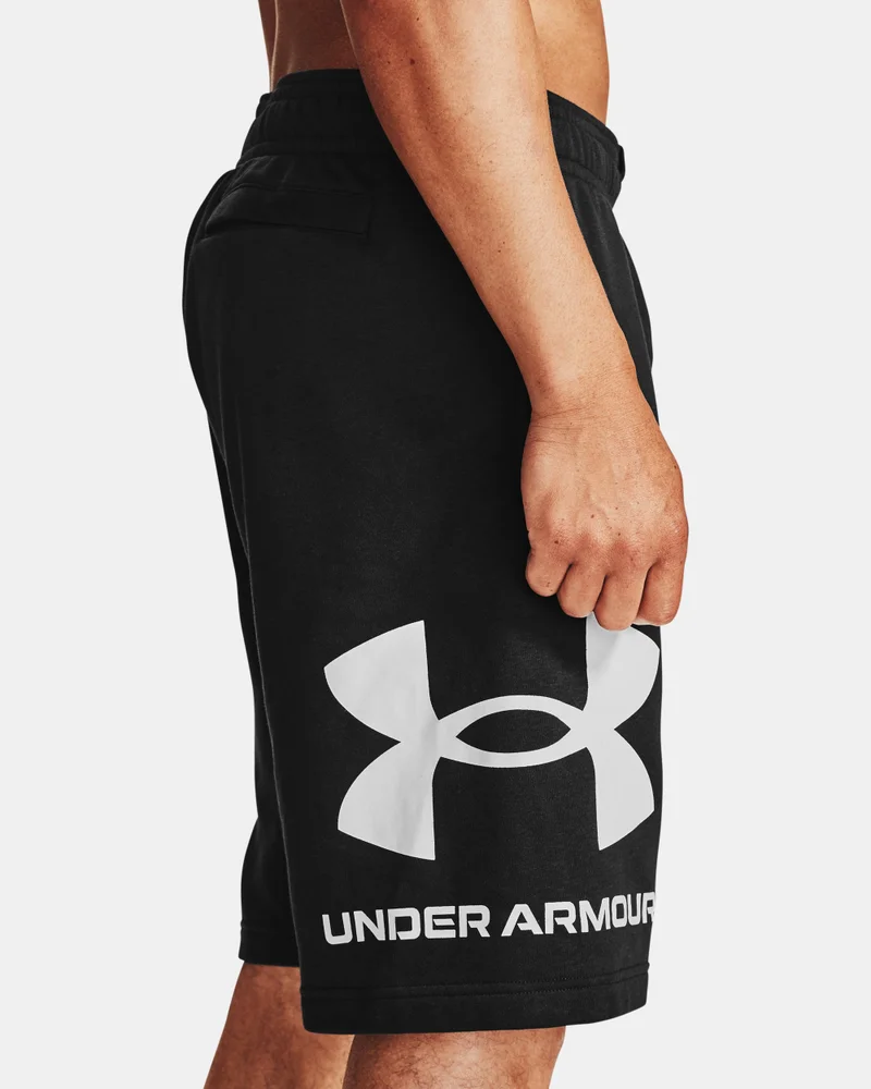 UNDER ARMOUR Black Men's UA Rival Fleece Big Logo Shorts for Men | Best Price UAE